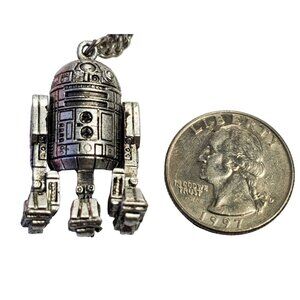 1977 Star Wars R2-D2 Articulating Pendant Charm 20th Century Fox Necklace M12